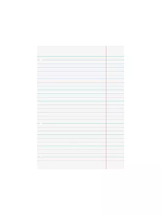 BRUNNEN VERLAG | Fogli a fori - 50 fogli a righe con margine di correzione | 